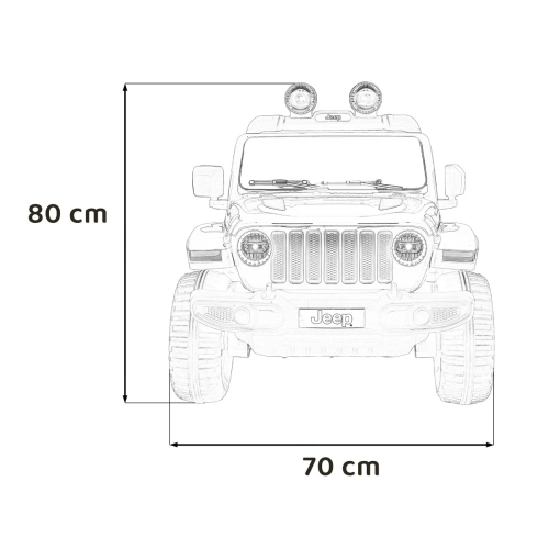 Jeep Wrangler Rubicon Samochód na akumulator DK-JWR555.ROZ